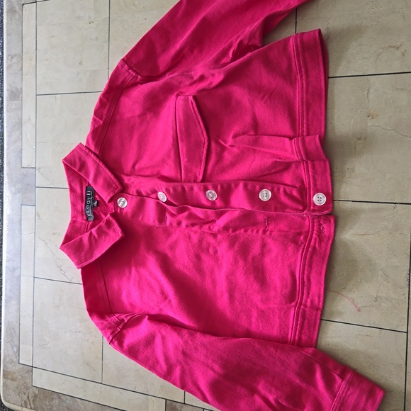 Eloquii Jackets & Blazers - Eloquii fuschia pink cropped denim jacket size 14